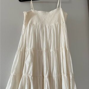 Zara Cream Textured Dress